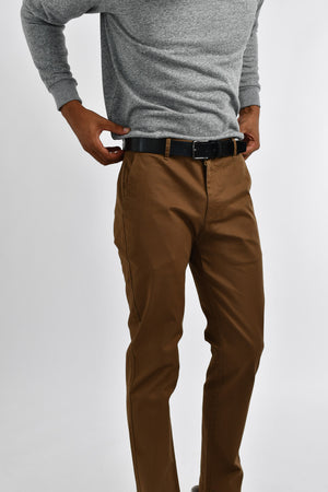 Low Rise Slim Tapered Chino Pants 97 Coyote Brown