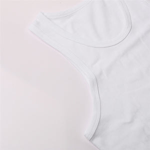 Men's Cotton U-neck Vests (3-Pieces) 01 Signature White