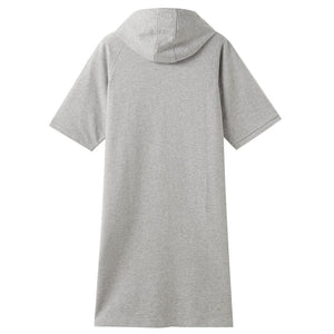 Giordano Women Strap Short-Sleeve Hooded Dress - Mid Heather Grey