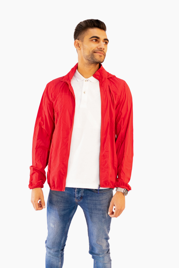 Red zip up windbreaker store