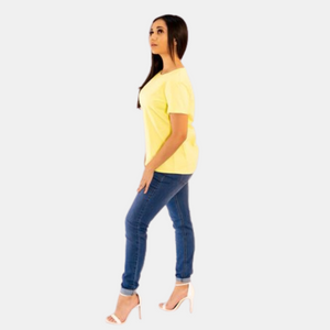 Ladies Plain T-Shirt Aurora Yellow