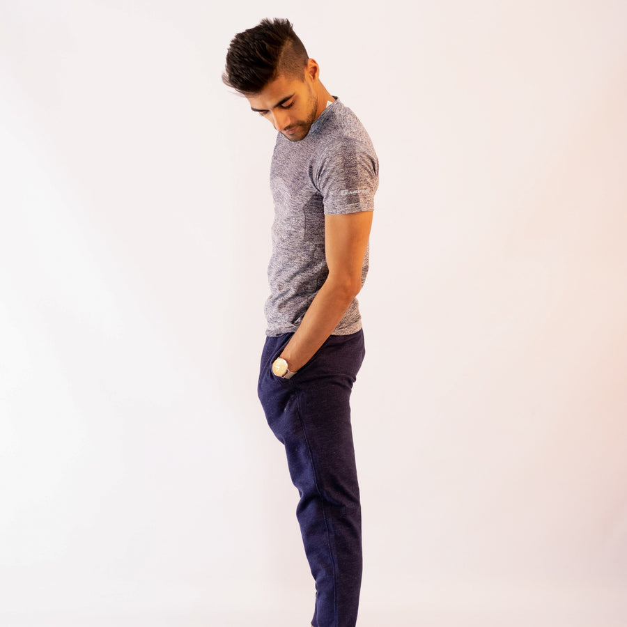 Coolmax T-Shirt Melange Ultramarine