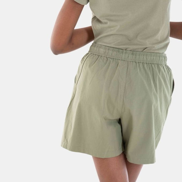 Ladies Drawstring Cotton Shorts 52 Oil Green - Giordano South Africa