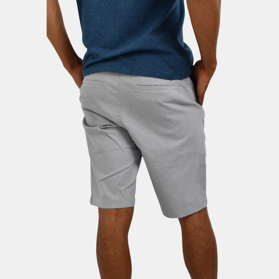 Mens Waistband Chino Shorts 02 Light Heather Grey
