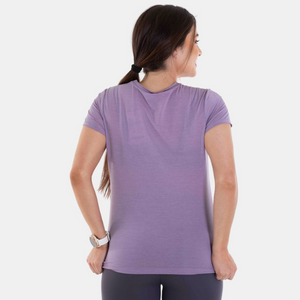 G-Motion Ladies Short Sleeve T-shirt 62 Melange Space Dyed Dusk Purple