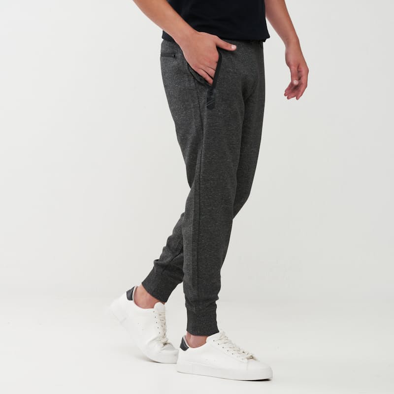 ★andar★ Airst Gimo String Jogger Pants G-Motion Draw String Jogger Sweat Pants Melange Black Onyx