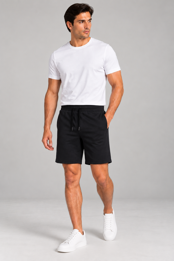 Double Knit Drawstring Shorts 19 Signature Black