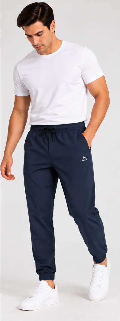 G-Motion jogger pants 05 Dark Heather Navy — alternate model view