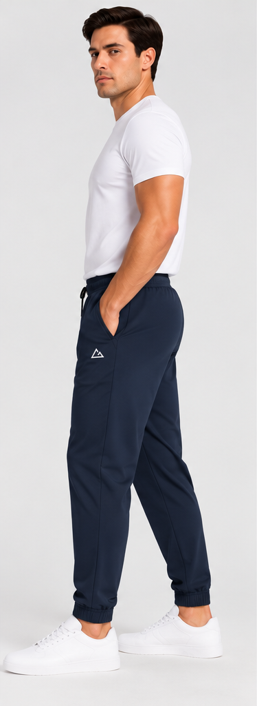 G-Motion jogger pants 05 Dark Heather Navy — alternate model view