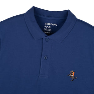 3D Small Napoleon Stretchy Slim Fit Golfer Shirt 12 Twilight Blue