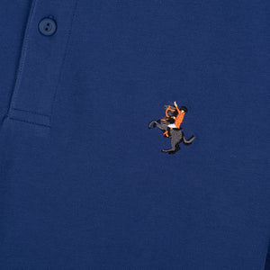 3D Small Napoleon Stretchy Slim Fit Golfer Shirt 12 Twilight Blue