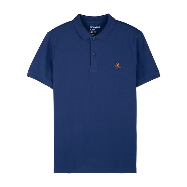 3D Small Napoleon Stretchy Slim Fit Golfer Shirt 12 Twilight Blue