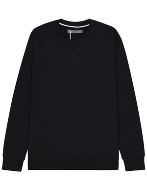 Men's French Terry Sweater - Signature Black