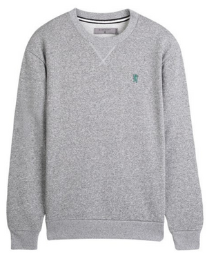 Men's French Terry Sweater - Melange Siro Gray Flannel Grey