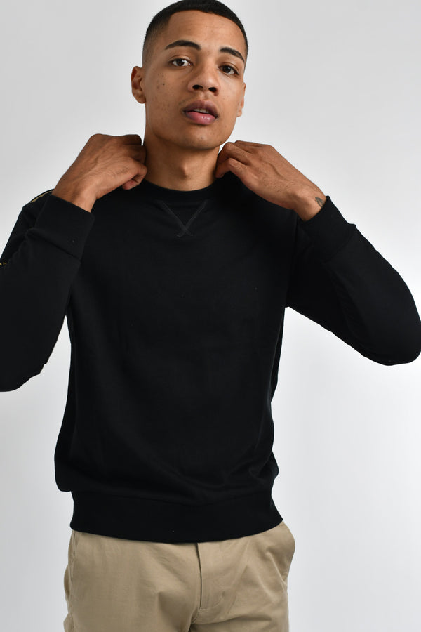 Men's French Terry Sweater - Signature Black