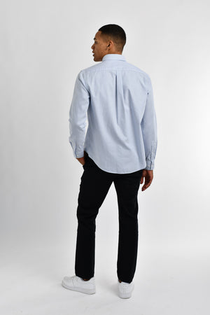 Wrinkle Free Shirt - White x Blue Stripe 43
