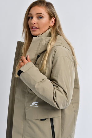 G-Motion Hooded 90-10 Down Jacket 15 Nettle Khaki (Unisex)