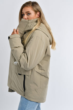 G-Motion Hooded 90-10 Down Jacket 15 Nettle Khaki (Unisex)