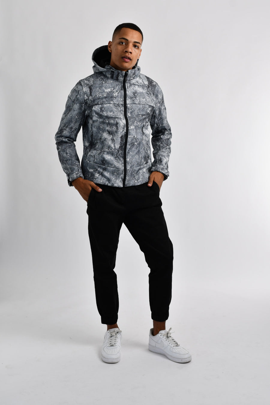 G-Motion Soft Shell Jacket 92 Light Grey Pattern