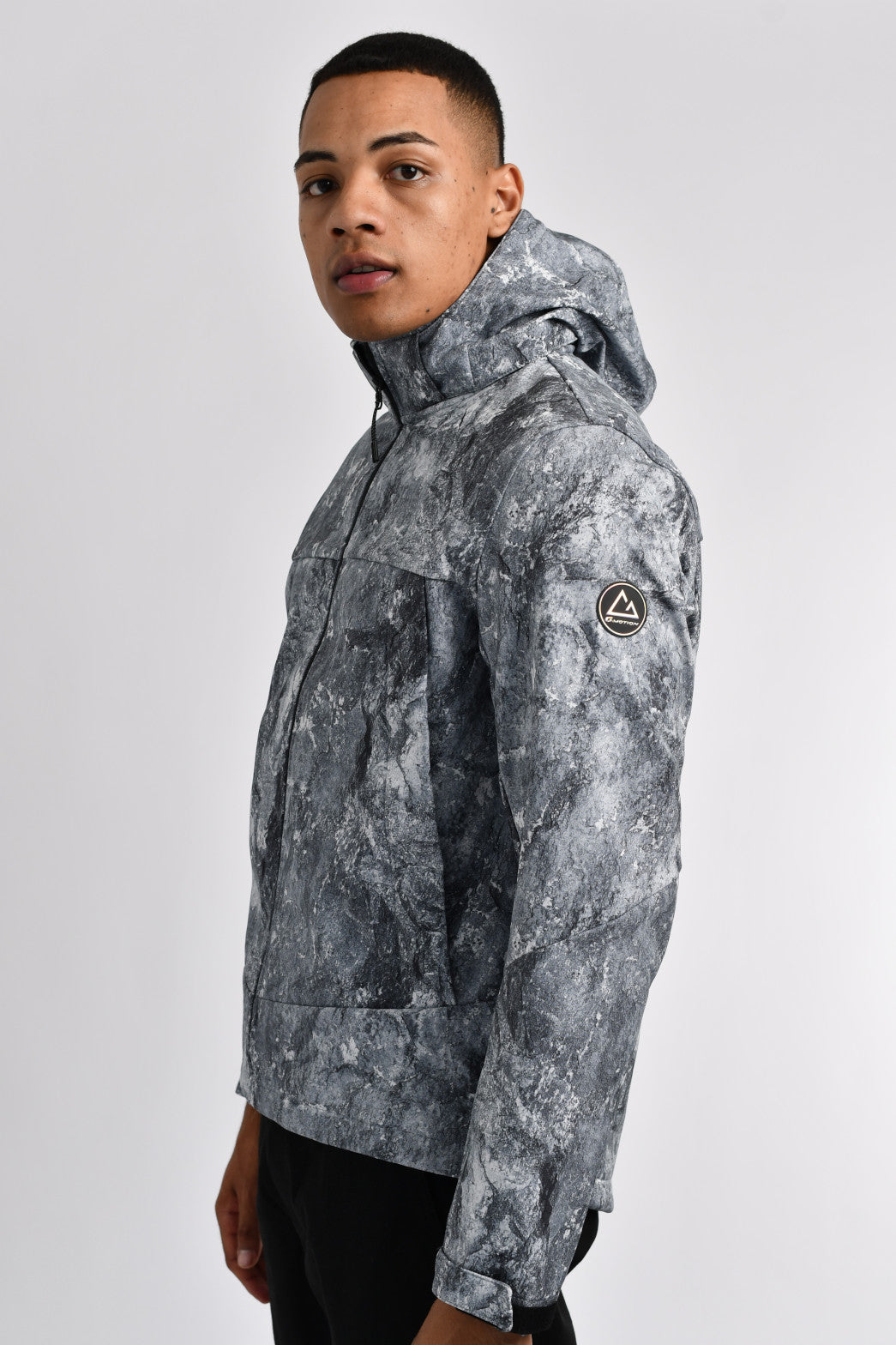 G-Motion Soft Shell Jacket 92 Light Grey Pattern - Giordano South Africa | Übergangsjacken