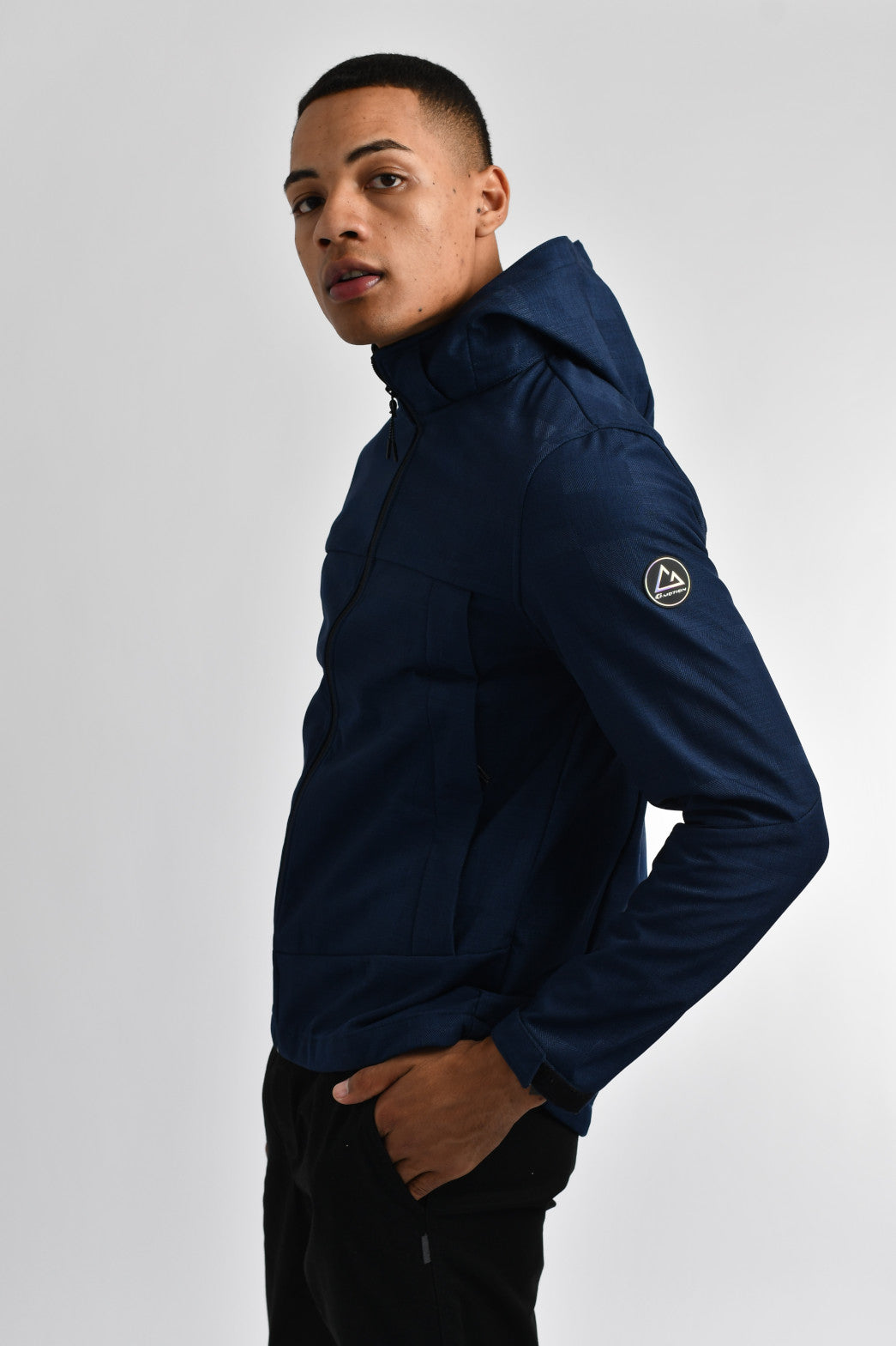 G-Motion Soft Shell Jacket 97 Navy / Black - Giordano South Africa