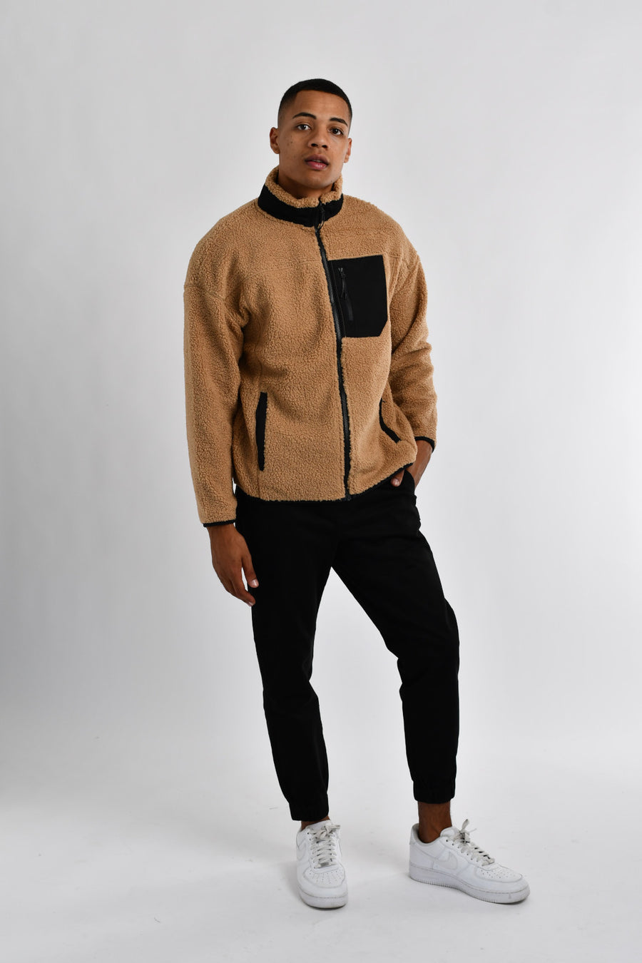 G-Motion Polyester Fleece Jacket Tigers Eye Khaki