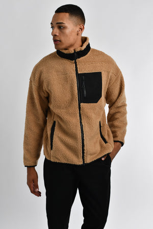 G-Motion Polyester Fleece Jacket Tigers Eye Khaki