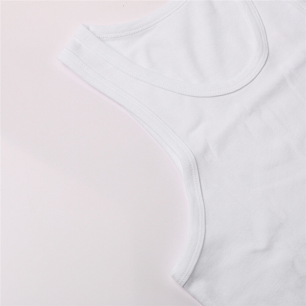 Men's Cotton U-neck Vests (3-Pieces) 01 Signature White