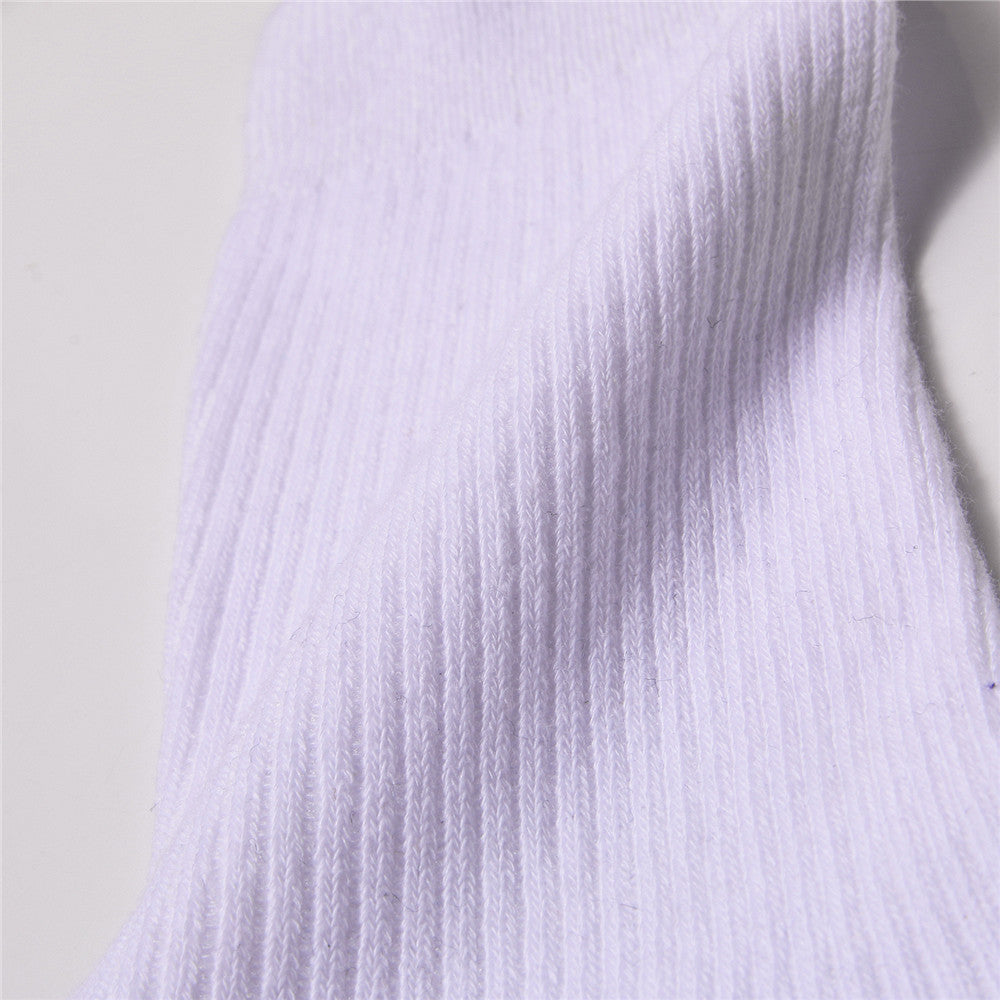 Solid Crew Socks (2-Pairs) White