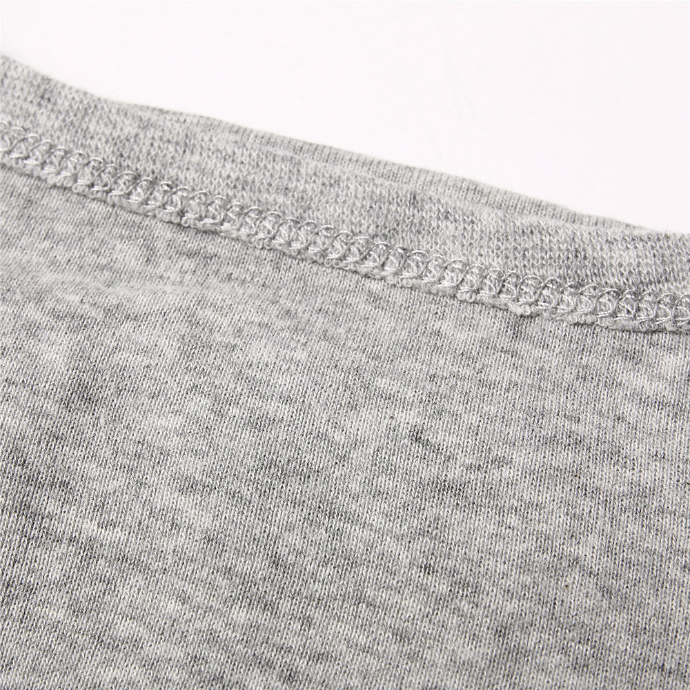 Men's Cotton U-neck Vests (3-Pieces) 02 Signature Grey