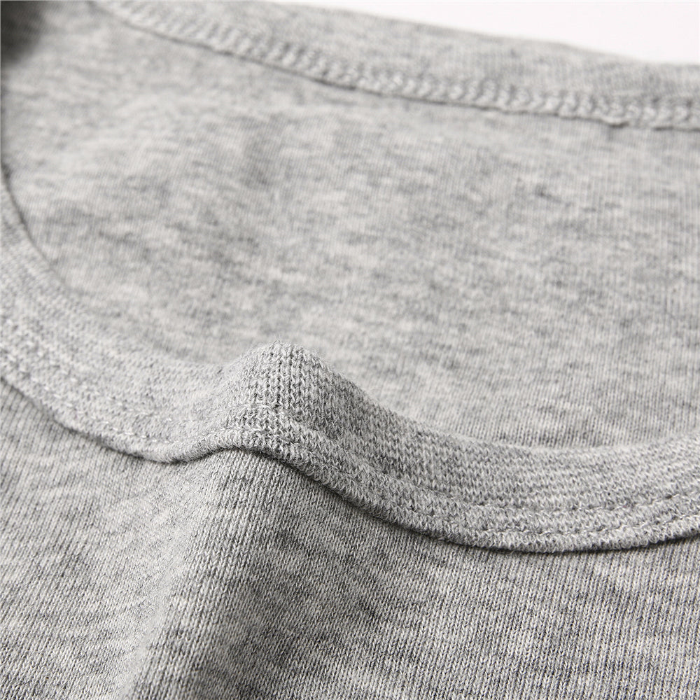 Men's Cotton U-neck Vests (3-Pieces) 02 Signature Grey