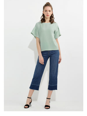 Giordano Butterfly Sleeve Crewneck Tee