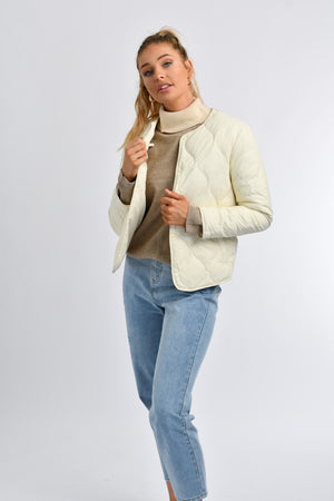 Ladies Light Weight 90/10 Down Jacket 18 Cloud Cream