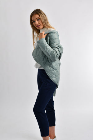 Ladies Light Weight 90/10 Down Jacket 57 Slate Cray