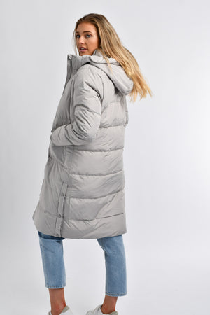 Hooded Parka Down Jacket - Opal Gray