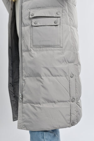Hooded Parka Down Jacket - Opal Gray