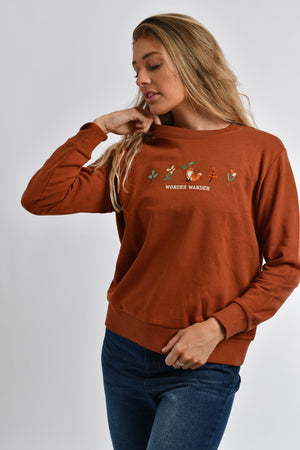 Women's WONDER WANDER Sweater Caramel Brown