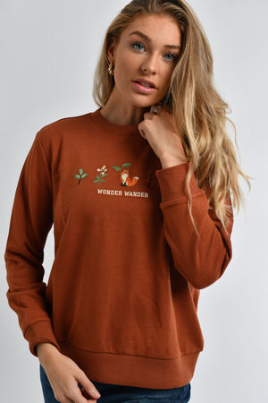 Women's WONDER WANDER Sweater Caramel Brown