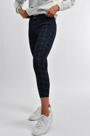 Chino Pants - Navy Checked