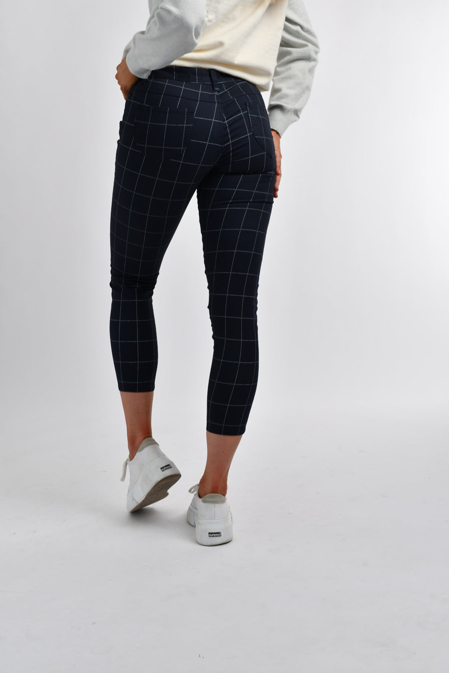 Chino Pants - Navy Checked