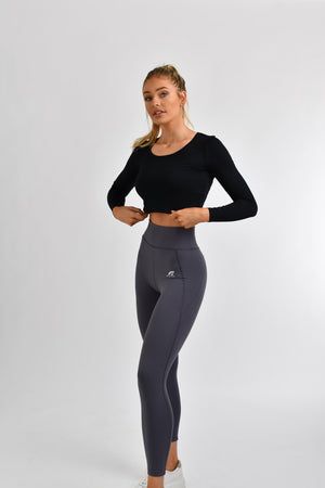 Women's High Waist Leggings Dull Purple