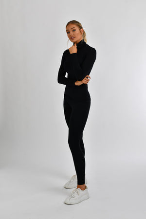 G-Warmer Thermal Long Sleeve Collar Top 02 Signature Black