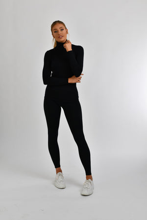 G-Warmer Thermal Long Sleeve Collar Top 02 Signature Black