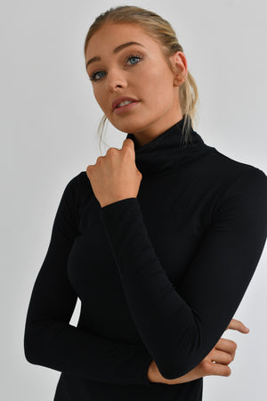 G-Warmer Thermal Long Sleeve Collar Top 02 Signature Black