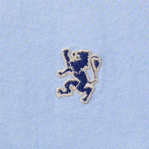 Lion Embroidery Shirt Blue