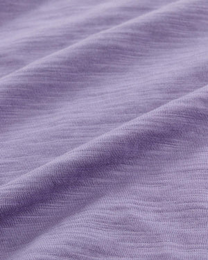 Embroidery Cotton Ladies Short-Sleeve Lounge Wear Tee 24 Dusk Purple