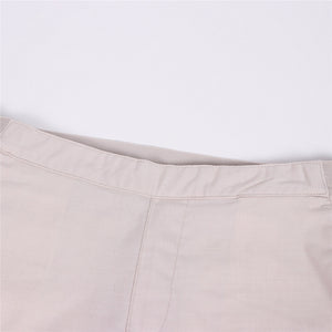 Solid Elastic Waistband Ladies Casual Pants 07 Pumice Stone Grey