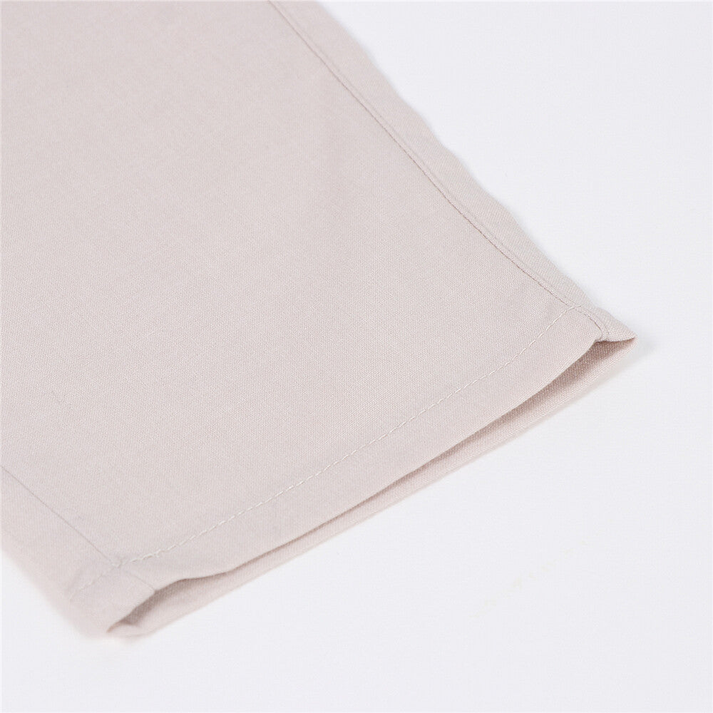 Solid Elastic Waistband Ladies Casual Pants 07 Pumice Stone Grey