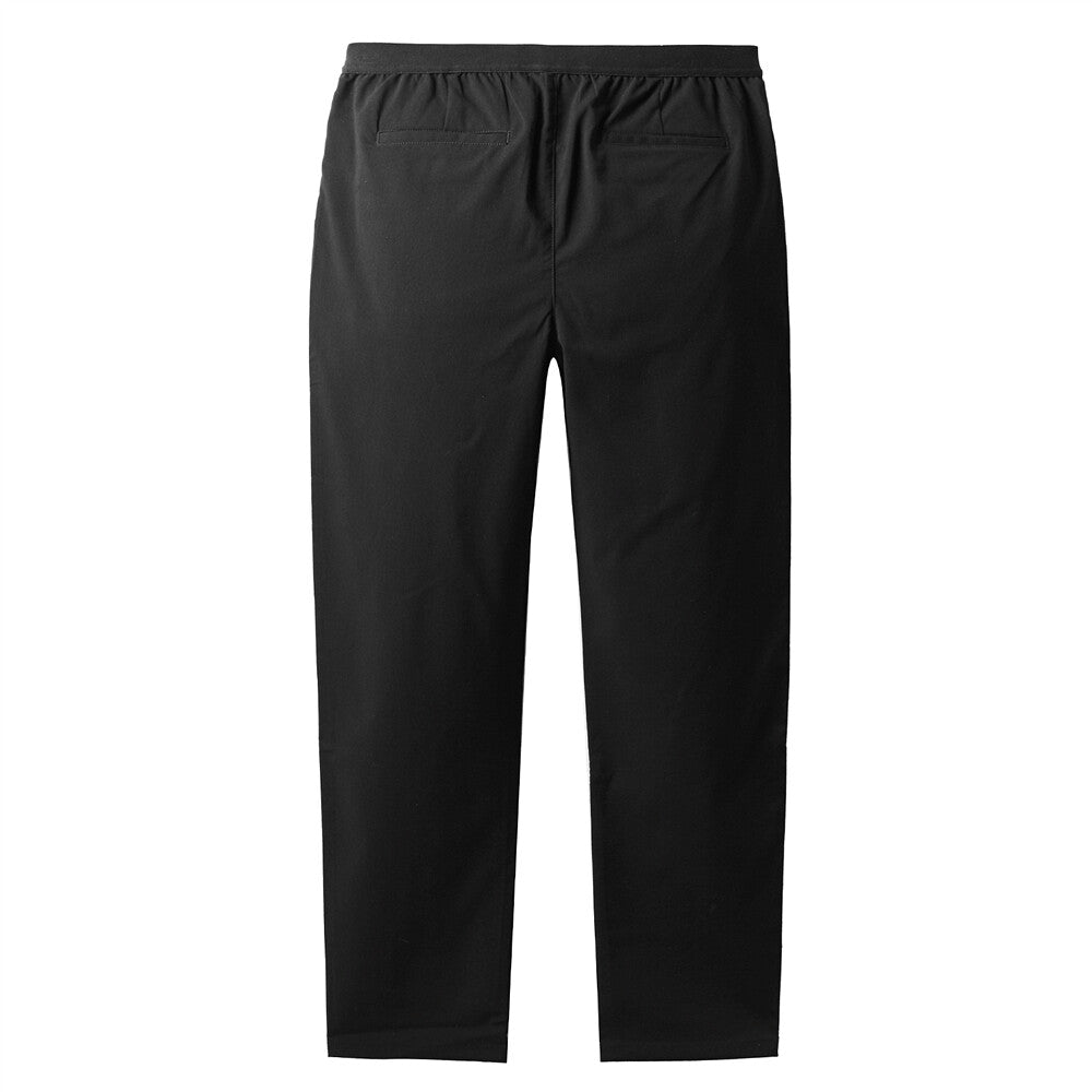 Solid Elastic Waistband Ladies Casual Pants 09 Signature Black