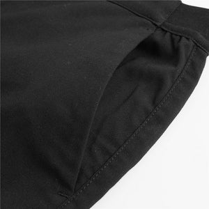 Solid Elastic Waistband Ladies Casual Pants 09 Signature Black